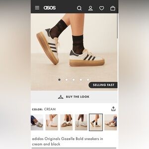 Adidas Cream and Black Sneakers for Everyday Style